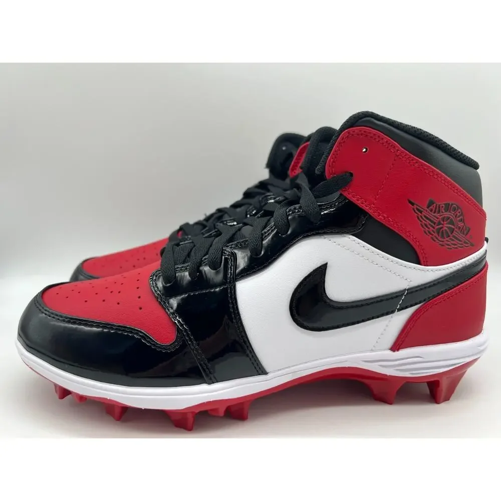Jordan 1 Mid TD Cleat Bred Toe Men’s Size 11 Football Cleats FJ6805-601 New